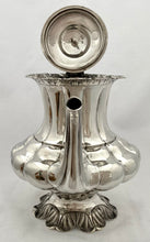 Silver Tea & Coffee Set Presented by King William IV Upon Launching the Miniature Frigate The Royal Adelaide. London 1833 Atkins & Somersall. 76 troy ounces.