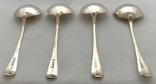 Georgian, George III, Four Silver Sauce Ladles. London 1802 William Sumner I. 5 troy ounces.