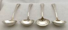 Georgian, George III, Four Silver Sauce Ladles. London 1802 William Sumner I. 5 troy ounces.
