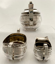 Georgian, George III, Silver Tea Set. London 1811 Duncan Urquhart & Napthali Hart. 32 troy ounces.