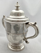 Georgian, George I, Silver Cup & Cover. London 1727 Edward Vincent. 39 troy ounces