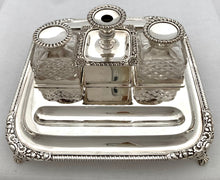 Georgian, George III, Silver Inkstand. London 1817 Thomas Radcliffe.  28 troy ounces.