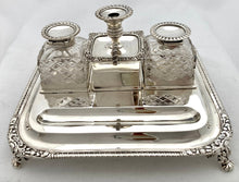 Georgian, George III, Silver Inkstand. London 1817 Thomas Radcliffe.  28 troy ounces.