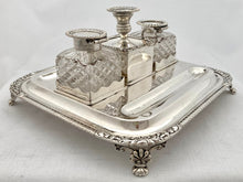 Georgian, George III, Silver Inkstand. London 1817 Thomas Radcliffe.  28 troy ounces.