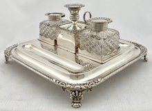 Georgian, George III, Silver Inkstand. London 1817 Thomas Radcliffe.  28 troy ounces.