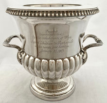 An Edwardian Silver Plated Wine Cooler Presented to Lionel Nathan de Rothschild.