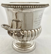 An Edwardian Silver Plated Wine Cooler Presented to Lionel Nathan de Rothschild.