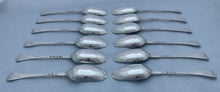 Georgian, George II, Twelve Scottish Silver Tablespoons. Edinburgh 1754 Lothian & Robertson. 27 troy ounces.