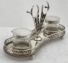 Georgian, George III, Silver Galleried Inkstand. London 1776 Makepeace & Carter. 6.7 troy ounces.