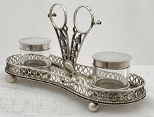 Georgian, George III, Silver Galleried Inkstand. London 1776 Makepeace & Carter. 6.7 troy ounces.