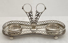 Georgian, George III, Silver Galleried Inkstand. London 1776 Makepeace & Carter. 6.7 troy ounces.