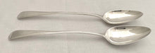 Georgian, George III, Pair of Silver Basting Spoons. London 1800 Stephen Adams II. 5.4 troy ounces.