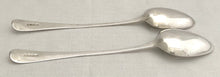 Georgian, George III, Pair of Silver Basting Spoons. London 1800 Stephen Adams II. 5.4 troy ounces.