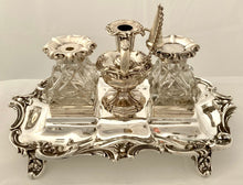 Early Victorian Silver Inkstand. Sheffield 1837/45  Henry Wilkinson & Co. 17 troy ounces.