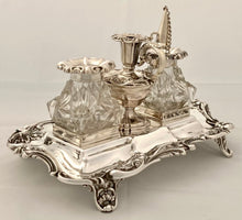 Early Victorian Silver Inkstand. Sheffield 1837/45  Henry Wilkinson & Co. 17 troy ounces.