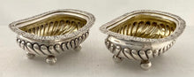 Georgian, George IV, Pair of Silver Salts. London 1824 George Piercy.  5.4 troy ounces.