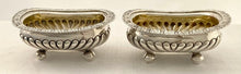 Georgian, George IV, Pair of Silver Salts. London 1824 George Piercy.  5.4 troy ounces.