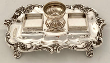 Early Victorian Silver Inkstand. Sheffield 1837/45  Henry Wilkinson & Co. 17 troy ounces.