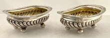 Georgian, George IV, Pair of Silver Salts. London 1824 George Piercy.  5.4 troy ounces.
