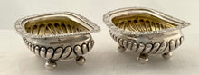 Georgian, George IV, Pair of Silver Salts. London 1824 George Piercy.  5.4 troy ounces.