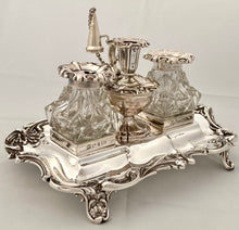 Early Victorian Silver Inkstand. Sheffield 1837/45  Henry Wilkinson & Co. 17 troy ounces.