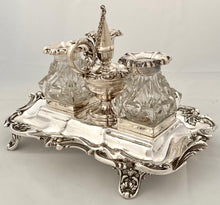 Early Victorian Silver Inkstand. Sheffield 1837/45  Henry Wilkinson & Co. 17 troy ounces.
