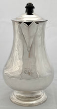 Georgian, George IV, Silver Hot Water Jug. London 1825 Michael Starkey. 20.2 troy ounces.
