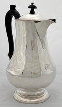 Georgian, George IV, Silver Hot Water Jug. London 1825 Michael Starkey. 20.2 troy ounces.