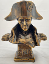 A 20th Century Finely Cast Large Gilt Brass Bust of Napoleon Bonaparte.