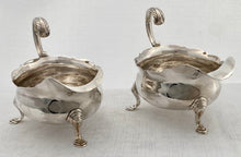 Georgian, George II, Pair of Silver Sauce Boats. London 1745 David Hennell I. 12 troy ounces