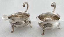 Georgian, George II, Pair of Silver Sauce Boats. London 1745 David Hennell I. 12 troy ounces