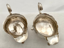 Georgian, George II, Pair of Silver Sauce Boats. London 1745 David Hennell I. 12 troy ounces