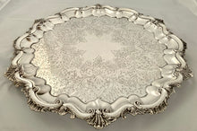 A Large Late Victorian Silver Plated Salver. Barkers Brothers.