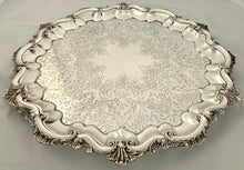A Large Late Victorian Silver Plated Salver. Barkers Brothers.