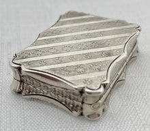 Victorian Silver Vinaigrette. Birmingham 1848 Nathaniel Mills.
