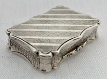 Victorian Silver Vinaigrette. Birmingham 1848 Nathaniel Mills.