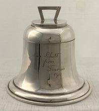 Edwardian Silver Bell Inkwell. Birmingham 1910 Asprey & Co Ltd.
