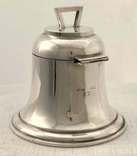 Edwardian Silver Bell Inkwell. Birmingham 1910 Asprey & Co Ltd.