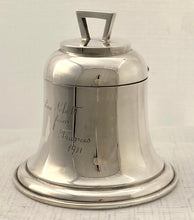 Edwardian Silver Bell Inkwell. Birmingham 1910 Asprey & Co Ltd.