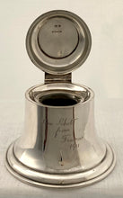 Edwardian Silver Bell Inkwell. Birmingham 1910 Asprey & Co Ltd.