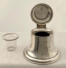 Edwardian Silver Bell Inkwell. Birmingham 1910 Asprey & Co Ltd.