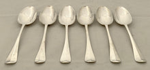 Georgian, George I, Six Silver Rat Tail Tablespoons. London 1727 Edward Hall. 10 troy ounces.