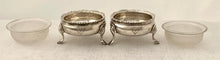 Georgian, George III, Pair of Silver Salts. London 1764. 3 troy ounces