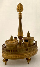 19th Century French Empire Ormolu Boudoir Galleried Encrier.