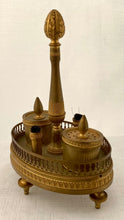 19th Century French Empire Ormolu Boudoir Galleried Encrier.