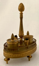 19th Century French Empire Ormolu Boudoir Galleried Encrier.
