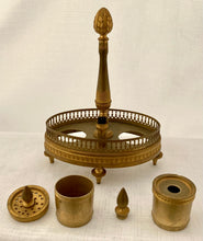 19th Century French Empire Ormolu Boudoir Galleried Encrier.