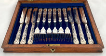 Edwardian Cased Set of Silver Handled Fruit Knives & Forks. Sheffield 1901.