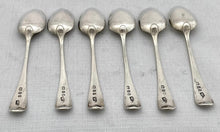 Georgian, George III, Six Silver Teaspoons. London 1797 Richard Crossley. 3.5 troy ounces.
