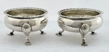 Georgian, George III, Pair of Irish Silver Salts. Dublin 1815 James Scott. 4.2 troy ounces.